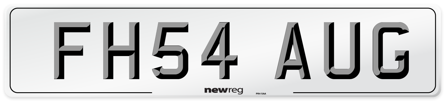 FH54 AUG Number Plate from New Reg